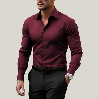 Business Hemd für Herren - Bügelfreies Hemd aus Stretch Material