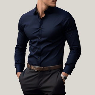 Business Hemd für Herren - Bügelfreies Hemd aus Stretch Material