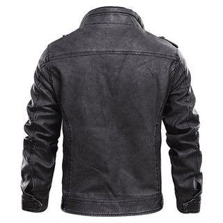 Lederjacke für den Herbst - Premium Übergangsjacke mit Kapuze für Herren