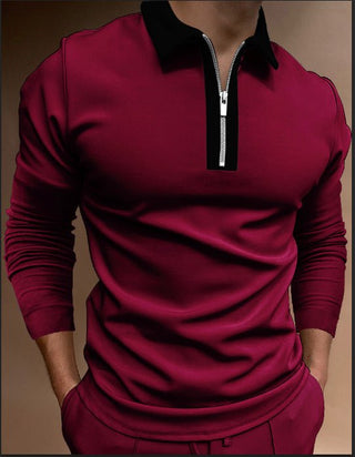 Poloshirt für Herren - Modisches Langarm-Poloshirt für den Sommer