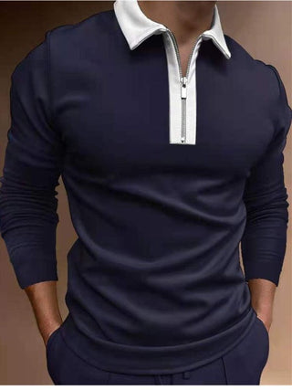 Poloshirt für Herren - Modisches Langarm-Poloshirt für den Sommer