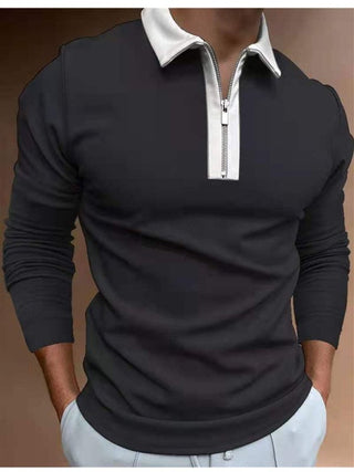 Poloshirt für Herren - Modisches Langarm-Poloshirt für den Sommer