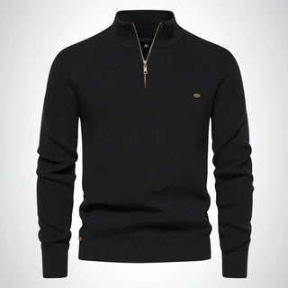 Troyer für den Herbst - Baumwoll-Pullover mit Halb Zip für Herren