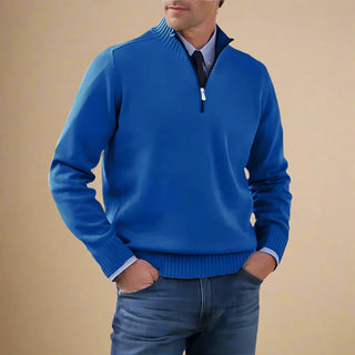 Troyer - Business Casual Strickpullover mit Reißverschluss für Herren