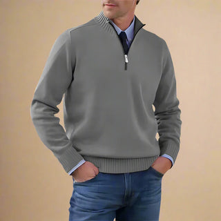 Troyer - Business Casual Strickpullover mit Reißverschluss für Herren