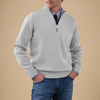 Troyer - Business Casual Strickpullover mit Reißverschluss für Herren
