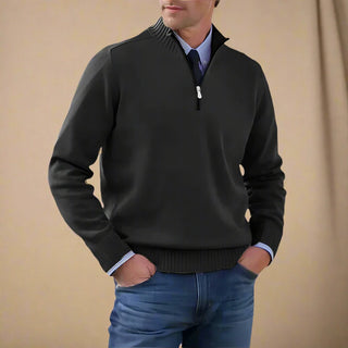 Troyer - Business Casual Strickpullover mit Reißverschluss für Herren