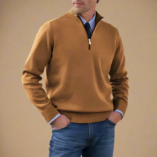 Troyer - Business Casual Strickpullover mit Reißverschluss für Herren