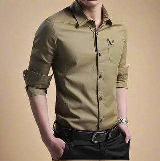Hemdjacke für Herren - Stilvolles Hemd mit Brusttaschen für den Sommer