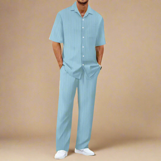 Ganti Capri 2-teiliges Set | Casual Weite Hose mit Shirt für Herren