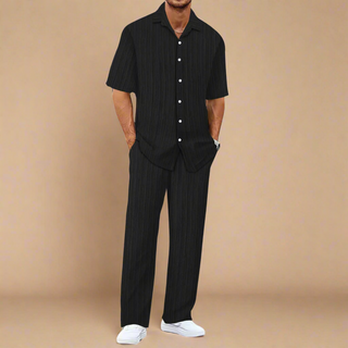 Ganti Capri 2-teiliges Set | Casual Weite Hose mit Shirt für Herren
