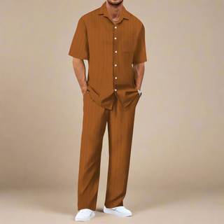 Ganti Capri 2-teiliges Set | Casual Weite Hose mit Shirt für Herren