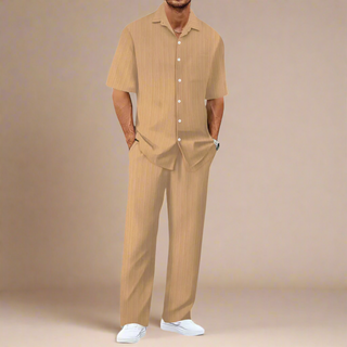 Ganti Capri 2-teiliges Set | Casual Weite Hose mit Shirt für Herren