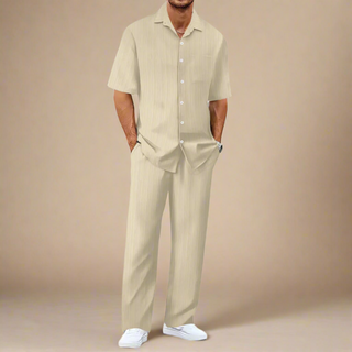 Ganti Capri 2-teiliges Set | Casual Weite Hose mit Shirt für Herren