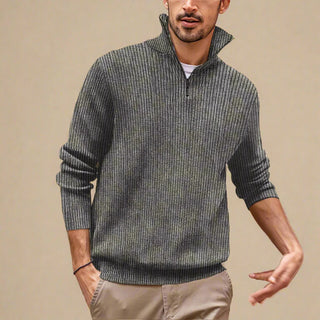 Troyer - Moderner Strick Pullover mit Zip für Herren