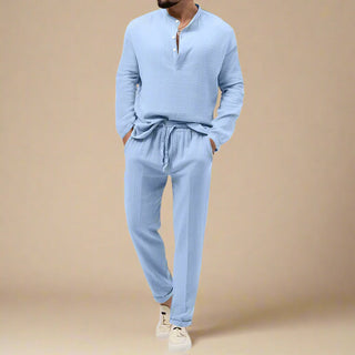 Ganti Roma 2-teiliges Set | Casual Shirt mit luftiger Hose für Herren