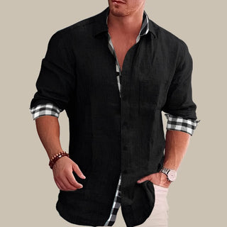 Levi Elegant Shirt | Lässiges Langarm-Herrenhemd mit Muster