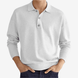 Polo-Pullover für den Herbst - Stillvolle Strick Langarm Polo für Herren