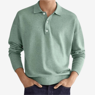 Polo-Pullover für den Herbst - Stillvolle Strick Langarm Polo für Herren