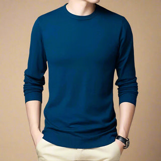 Pullover - Premium Strick Pullover mit Rundhalsausschnitt für Herren