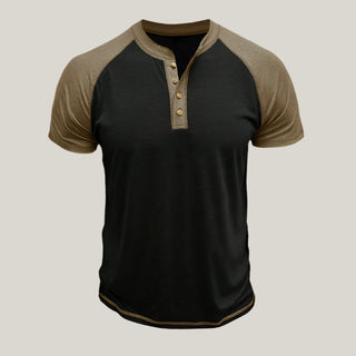 Henley T-Shirt für Herren - Modernes T-Shirt mit V-Ausschnitt für den Sommer