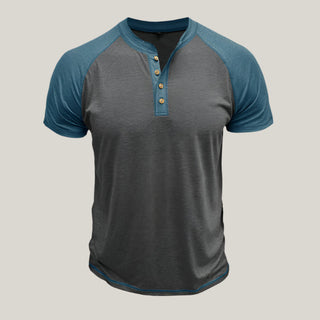 Henley T-Shirt für Herren - Modernes T-Shirt mit V-Ausschnitt für den Sommer