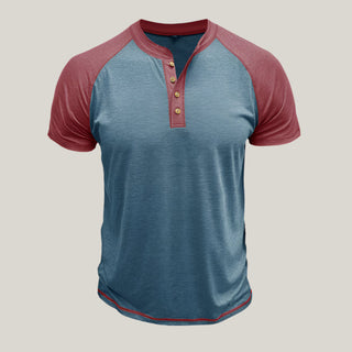 Henley T-Shirt für Herren - Modernes T-Shirt mit V-Ausschnitt für den Sommer