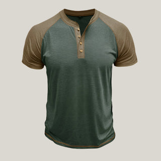 Henley T-Shirt für Herren - Modernes T-Shirt mit V-Ausschnitt für den Sommer