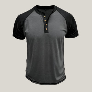 Henley T-Shirt für Herren - Modernes T-Shirt mit V-Ausschnitt für den Sommer