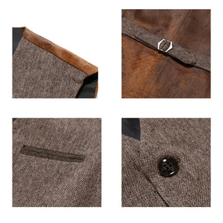 Trachtenweste für Herren - Retro Gilet-Weste mit Schulterholster