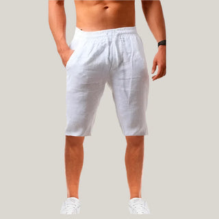 Bermuda Shorts für Herren - Kurze Leinen-Mix Hose in Knielänge für den Sommer