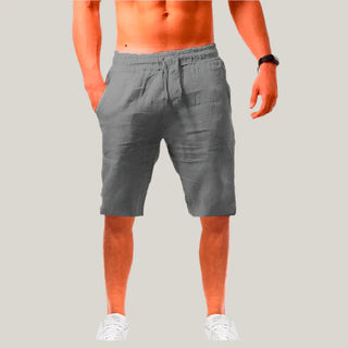 Bermuda Shorts für Herren - Kurze Leinen-Mix Hose in Knielänge für den Sommer