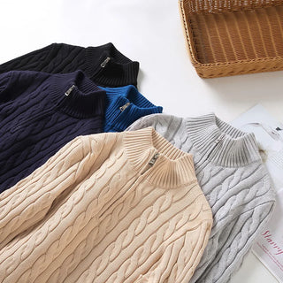 Troyer für Herren - Stilvoller Strickpullover im Zopfmuster