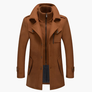 Wollmantel - Premium Lange Wasserfeste Jacke für Herren