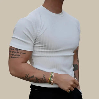 Muskel T-shirt - Premium gestricktes T-Shirt für Herren