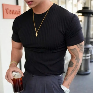 Muskel T-shirt - Premium gestricktes T-Shirt für Herren