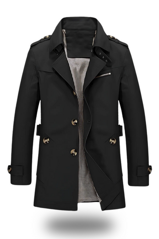Trenchcoat für Herren mit umgelegtem Kragen