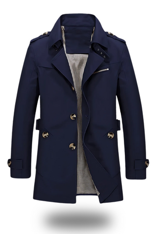 Trenchcoat für Herren mit umgelegtem Kragen