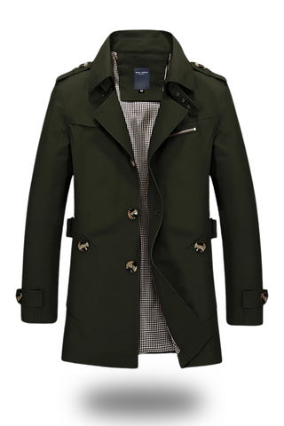 Trenchcoat für Herren mit umgelegtem Kragen