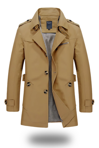 Trenchcoat für Herren mit umgelegtem Kragen
