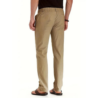 Rückseite Leichte Herren Sommerhose im Beige