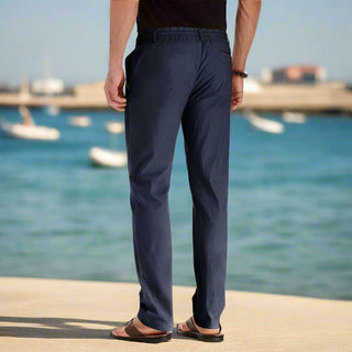 Rückseite Leichte Herren Sommerhose im blau
