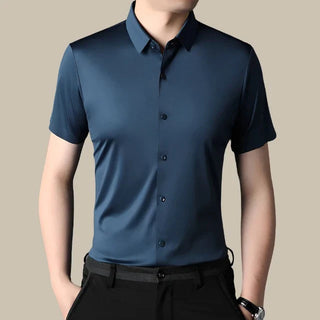 Business Hemd für Herren - Premium Sommerhemd mit Stretch und kurzen Ärmeln