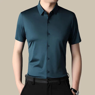 Business Hemd für Herren - Premium Sommerhemd mit Stretch und kurzen Ärmeln