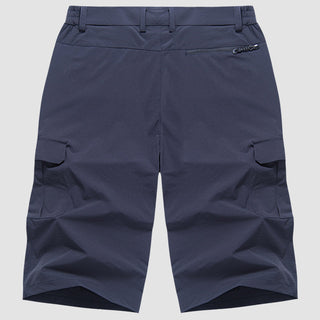 Cargoshort für Herren - 3/4 Kurze Stretch Hose mit Seitentaschen für Outdoor