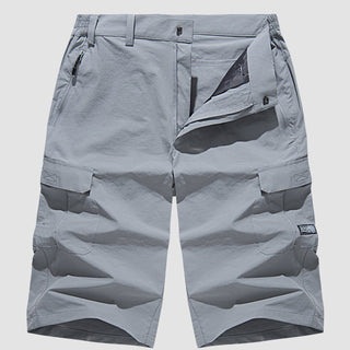 Cargoshort für Herren - 3/4 Kurze Stretch Hose mit Seitentaschen für Outdoor