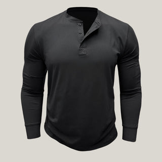 Henley Langarmshirt für Herren - Modernes langarm T-shirt für den Sommer