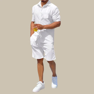 Zweiteiler für Herren - Twin Set mit Poloshirt und Shorts für den Sommer