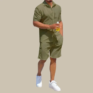 Zweiteiler für Herren - Twin Set mit Poloshirt und Shorts für den Sommer