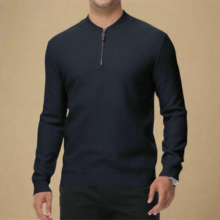 Troyer - Stilvolle Zip Pullover mit Bomberkragen für Herren